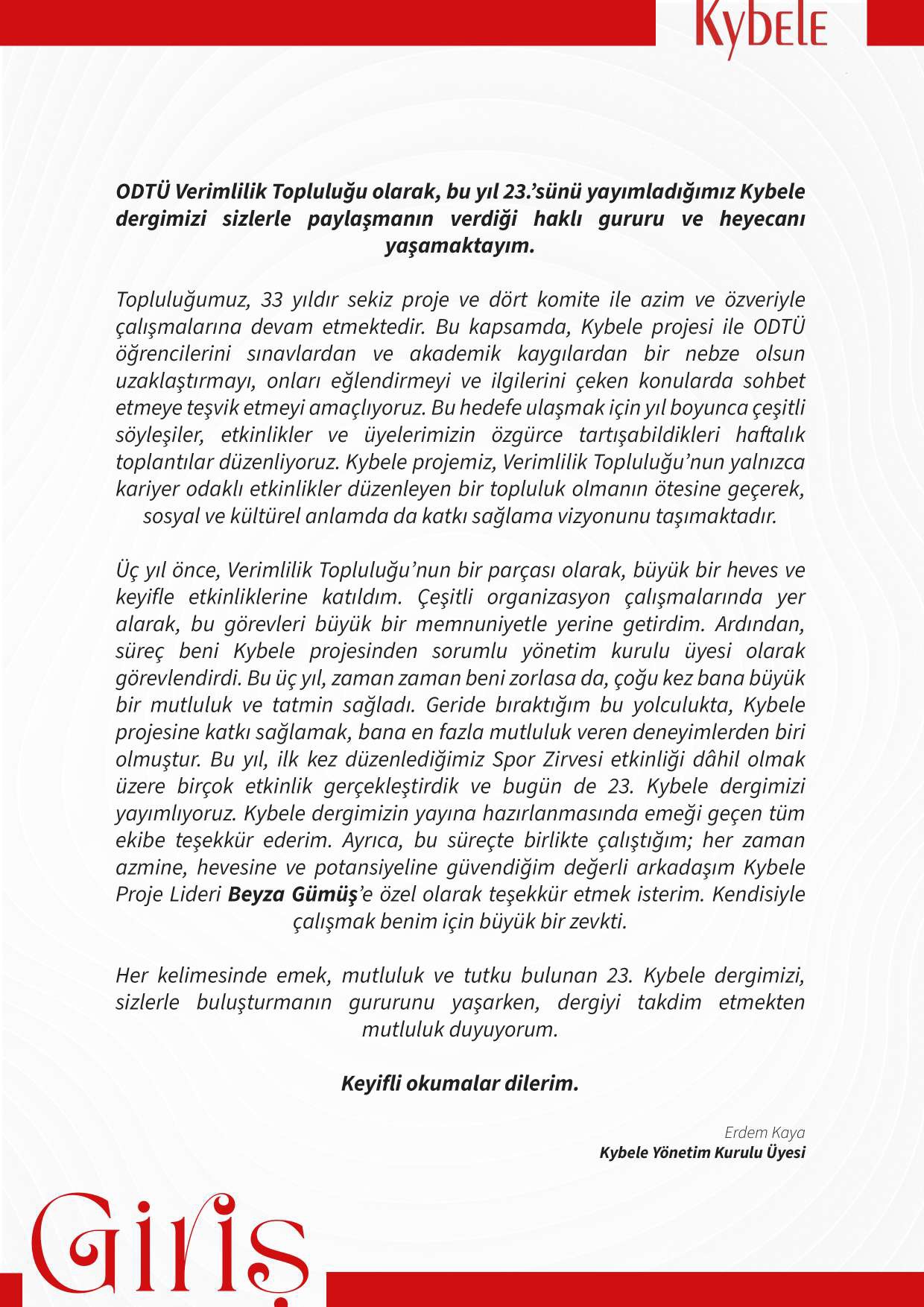 Kybele '25 kapağı